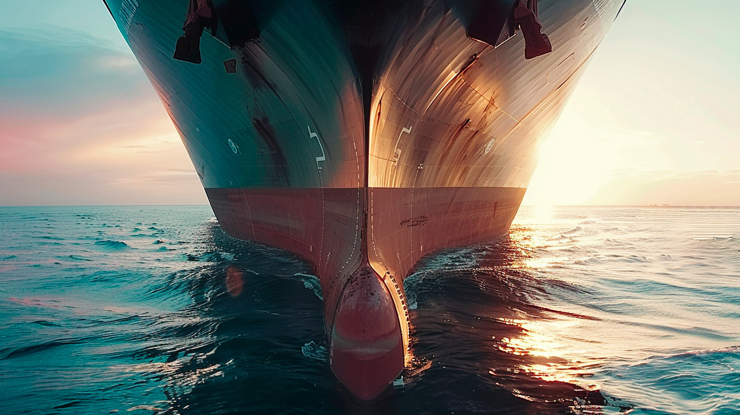 närbild på fören på fartyg ifrån furetank