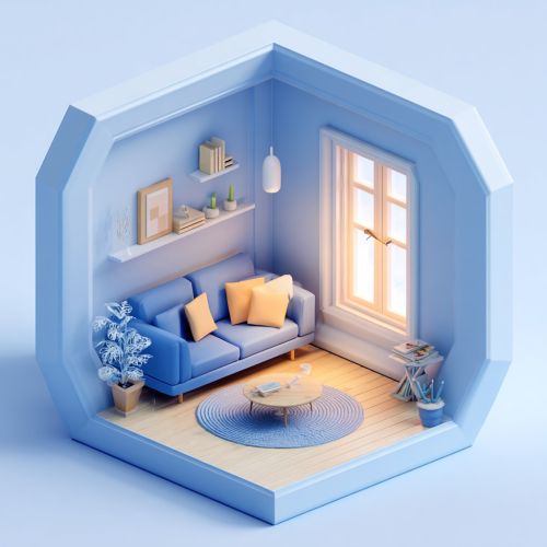 ett fint rum med fönster