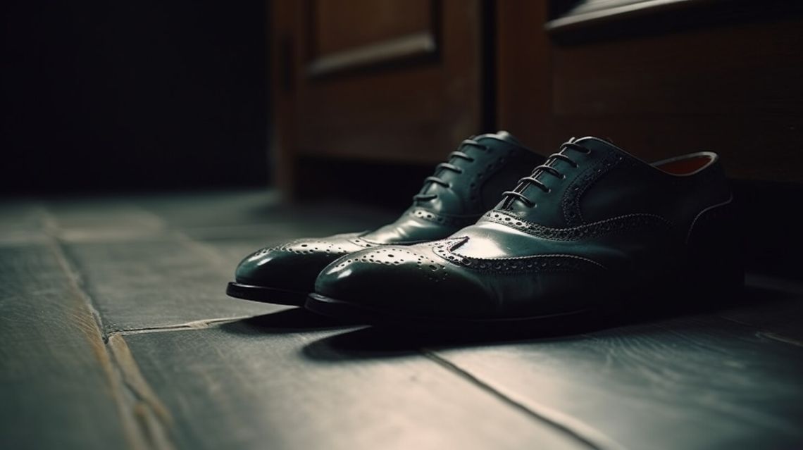 Ett par skor på golv