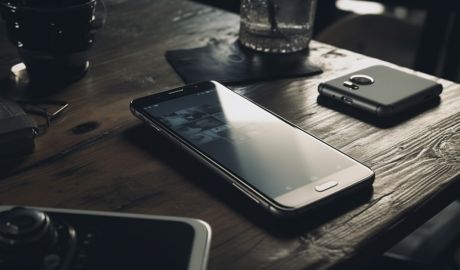 Smartphones ligger på ett bord