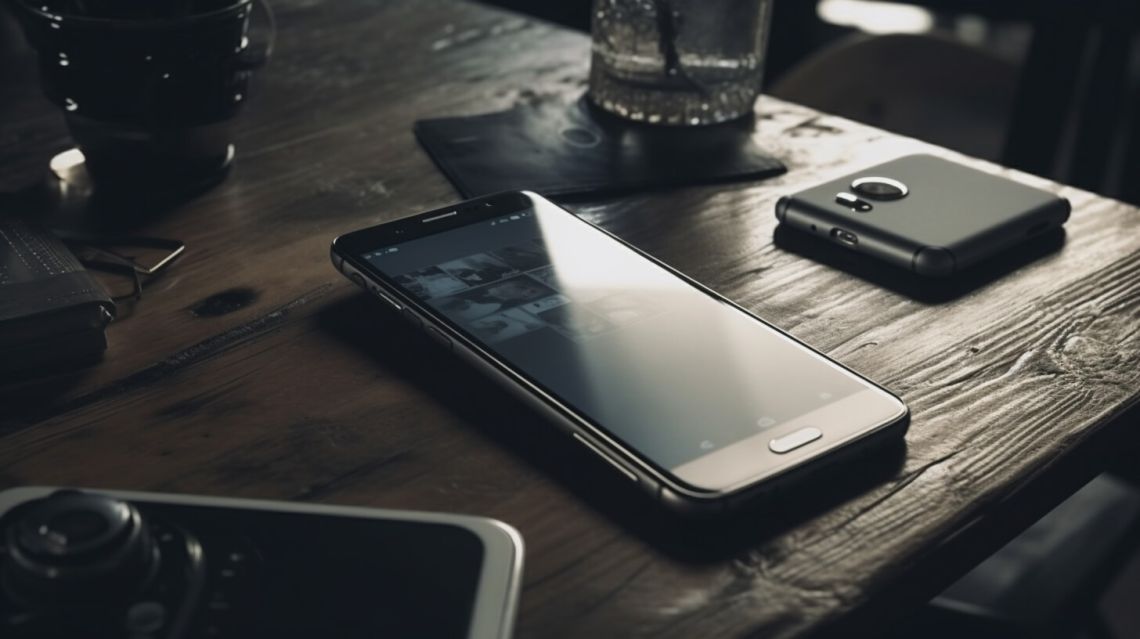 Smartphones ligger på ett bord