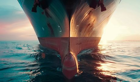 närbild på fören på fartyg ifrån furetank