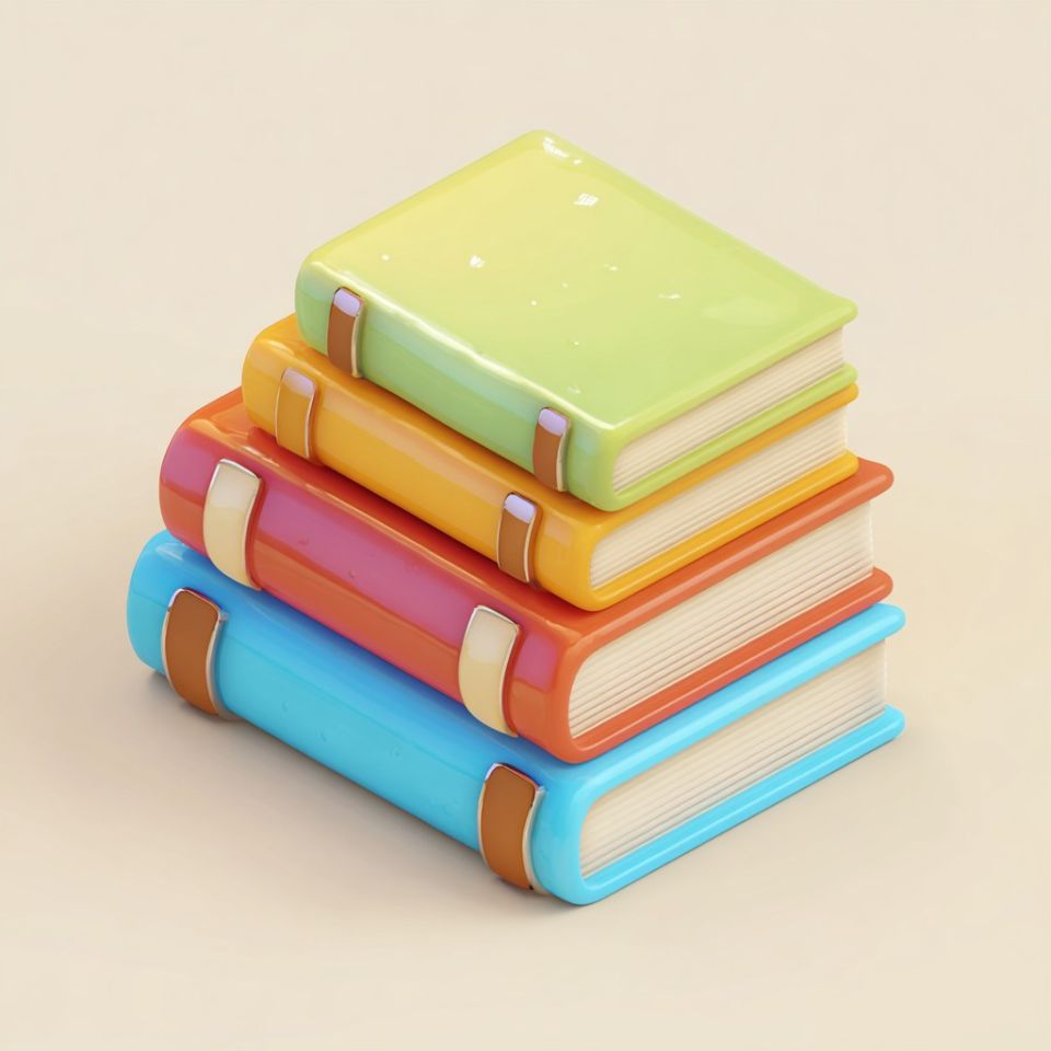 ett hög med fyra böcker