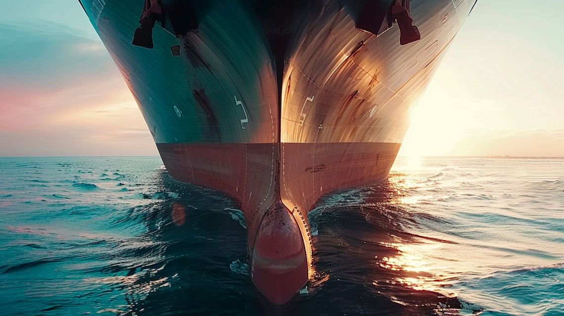 närbild på fören på fartyg ifrån furetank