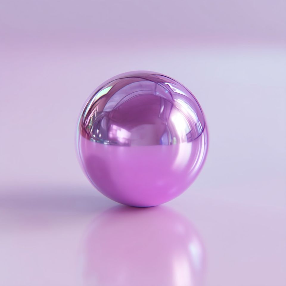 en blank kula på blankt golv