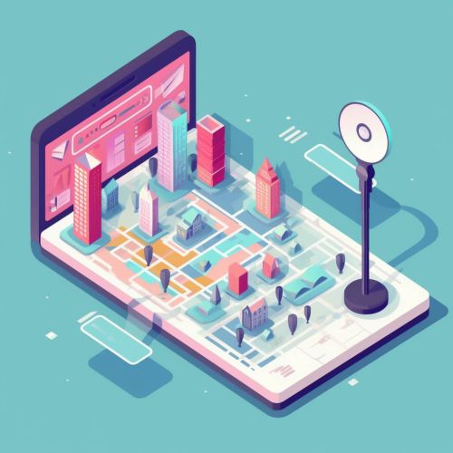 en digital stadsövervy