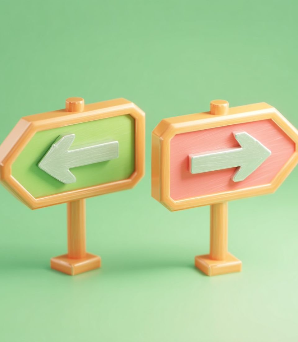 skyltar vänster och höger