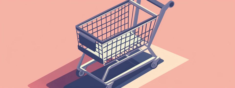 En kundvagn för shopping