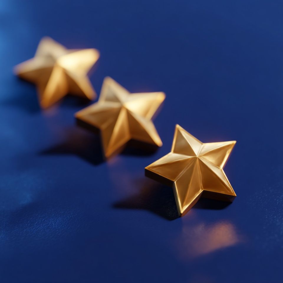 stjärnorna i 3D ifrån en EU flagga