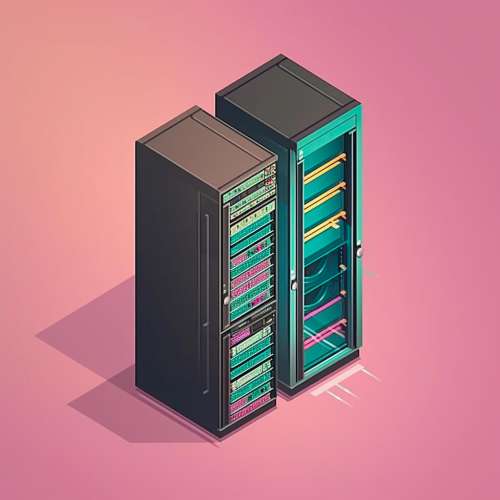 två stycken serverrack